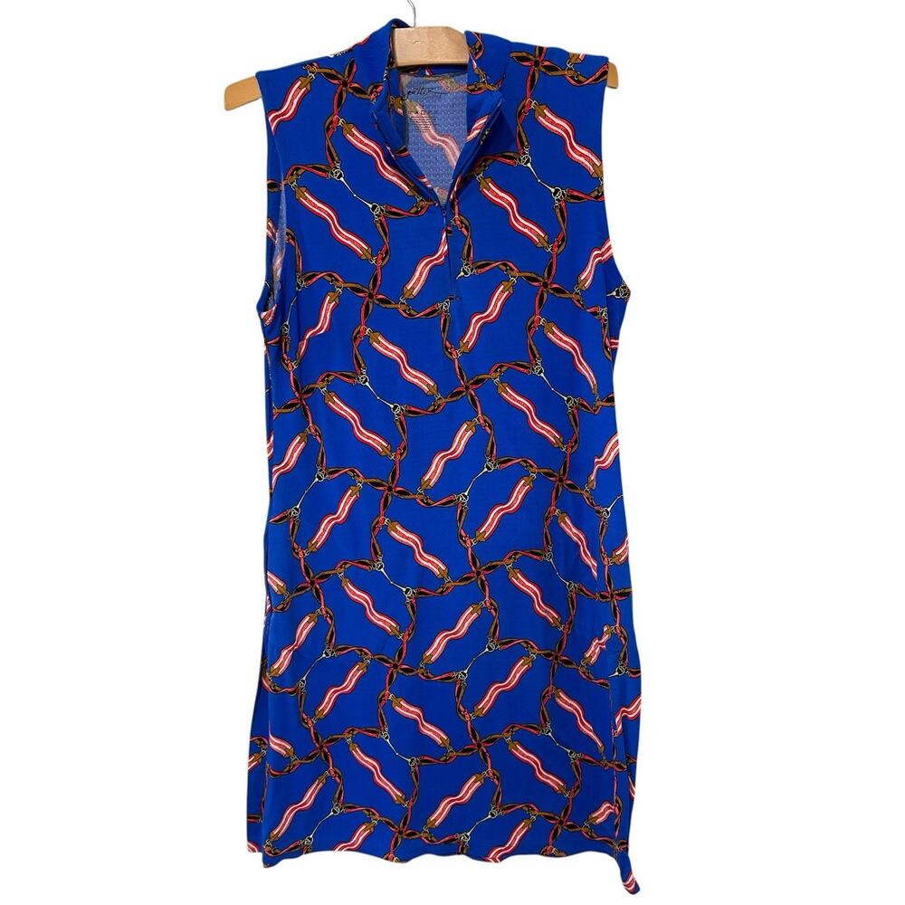 Gottex | Dress Sleeveless Blue Winners Circle Active Pockets- Size Large